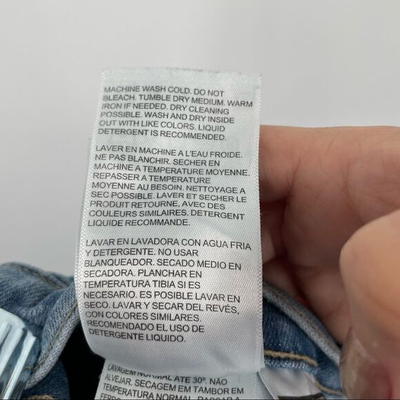 Levi’s High Rise Raw Freyed Hem Cropped Stretch Jeans 30 - Picture 9 of 10